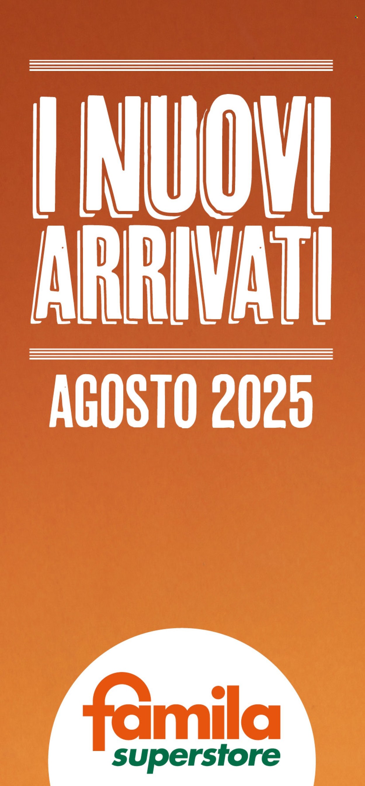 Volantino Famila - 14/8/2025 - 31/8/2025. Pagina 1