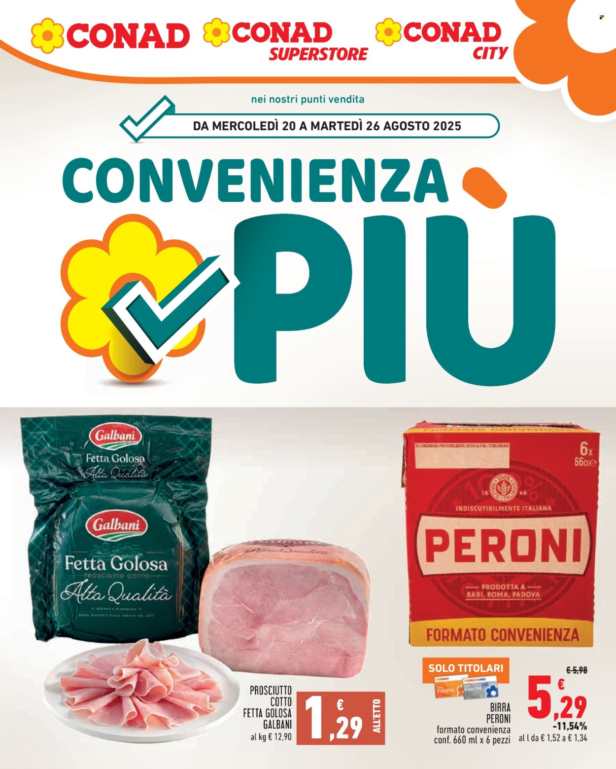 Volantino Conad - 20/8/2025 - 26/8/2025. Pagina 1