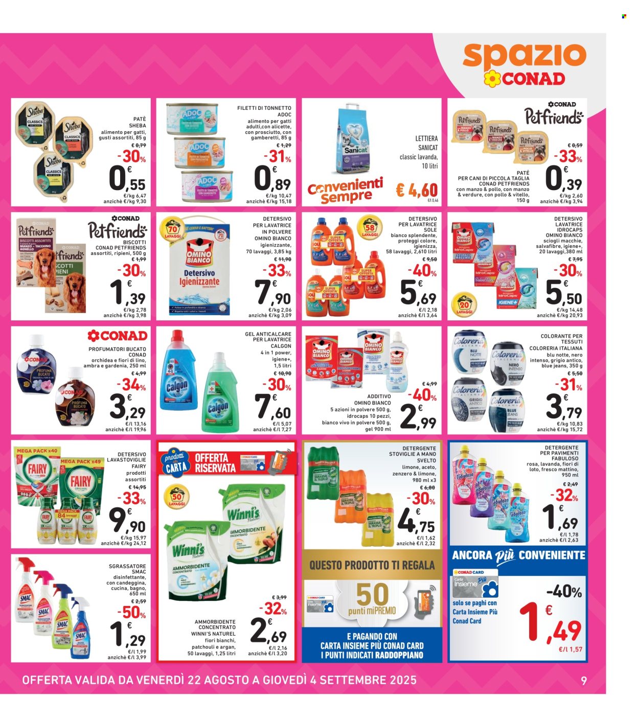 Volantino Spazio Conad - 22/8/2025 - 4/9/2025. Pagina 9