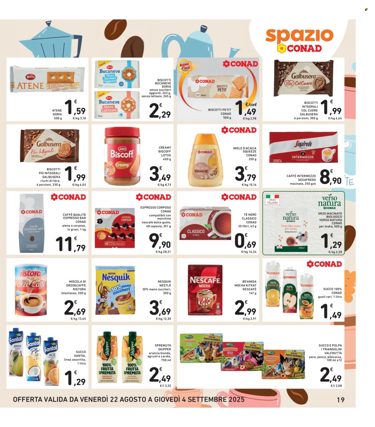 Volantino Spazio Conad - 22/8/2025 - 4/9/2025. Pagina 19