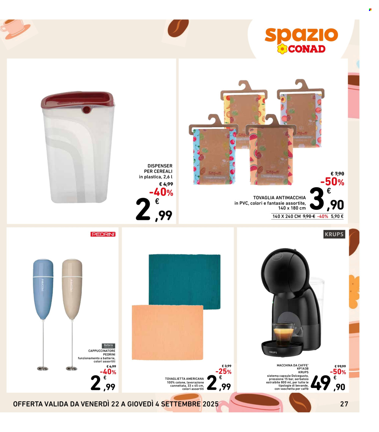 Volantino Spazio Conad - 22/8/2025 - 4/9/2025. Pagina 27