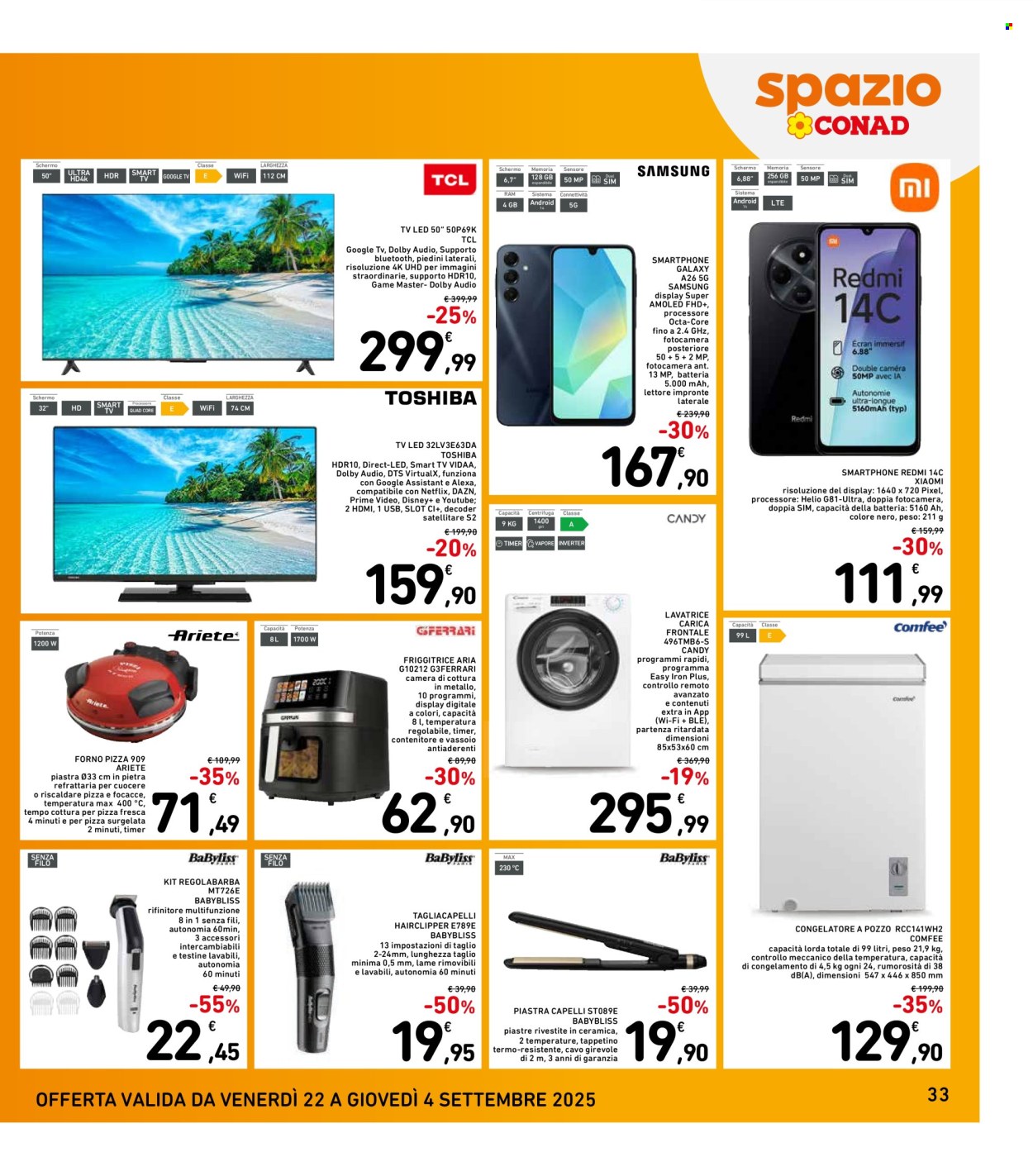 Volantino Spazio Conad - 22/8/2025 - 4/9/2025. Pagina 33