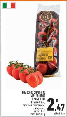 POMODORO SUPERIORE MINI OBLUNGO I NOSTRI ORI