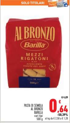 PASTA DI SEMOLA AL BRONZO BARILLA
