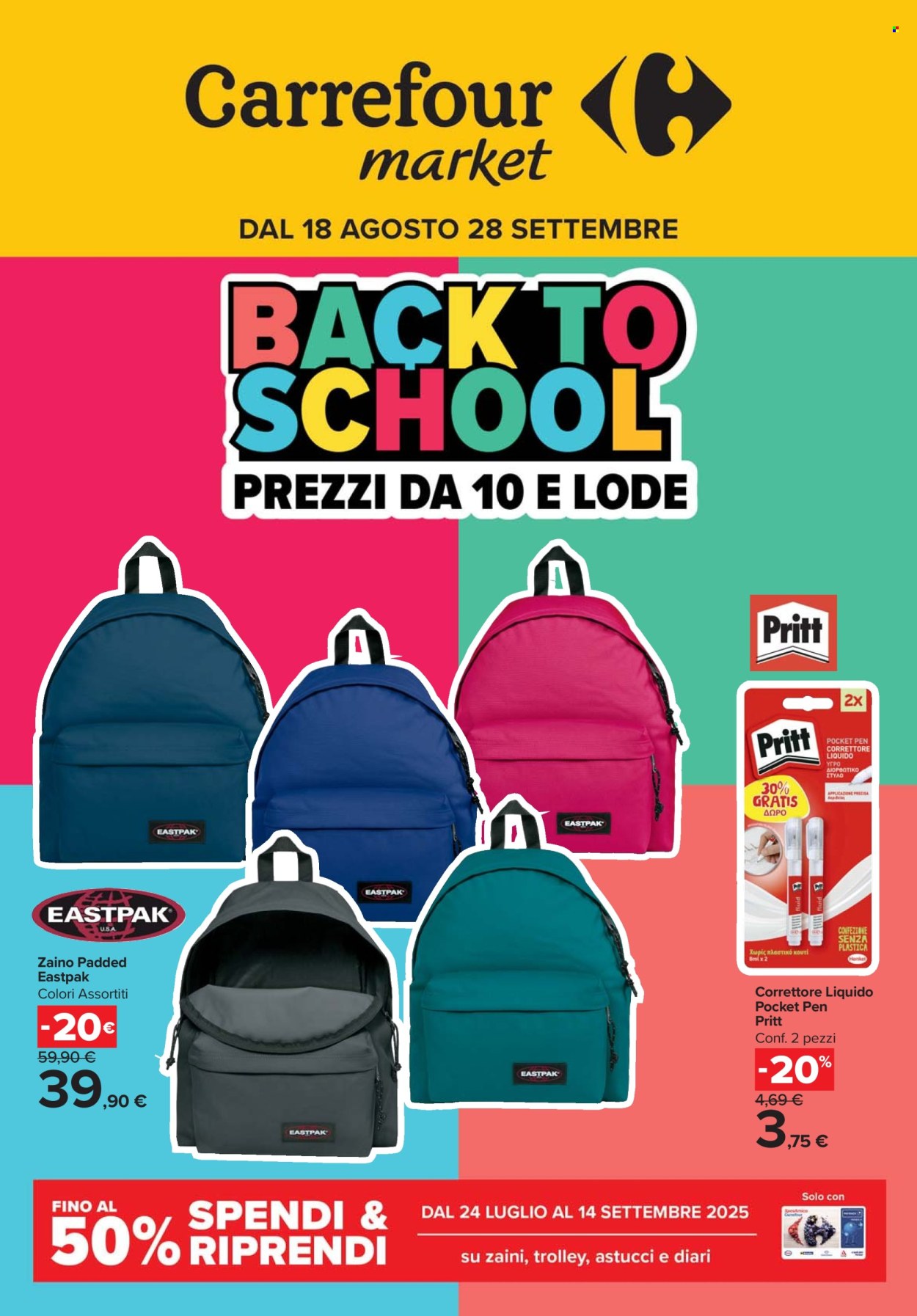 Volantino Carrefour - 18/8/2025 - 28/9/2025. Pagina 1