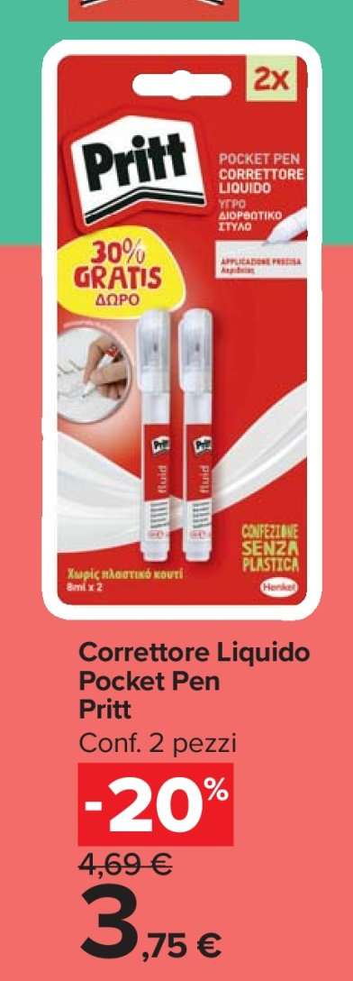 Correttore Liquido Pocket Pen Pritt
