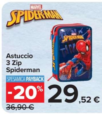 Astuccio 3 Zip Spiderman