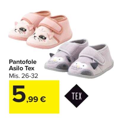 Pantofole Asilo Tex