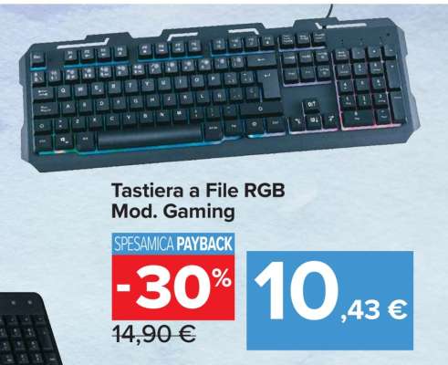Tastiera a File RGB Mod. Gaming