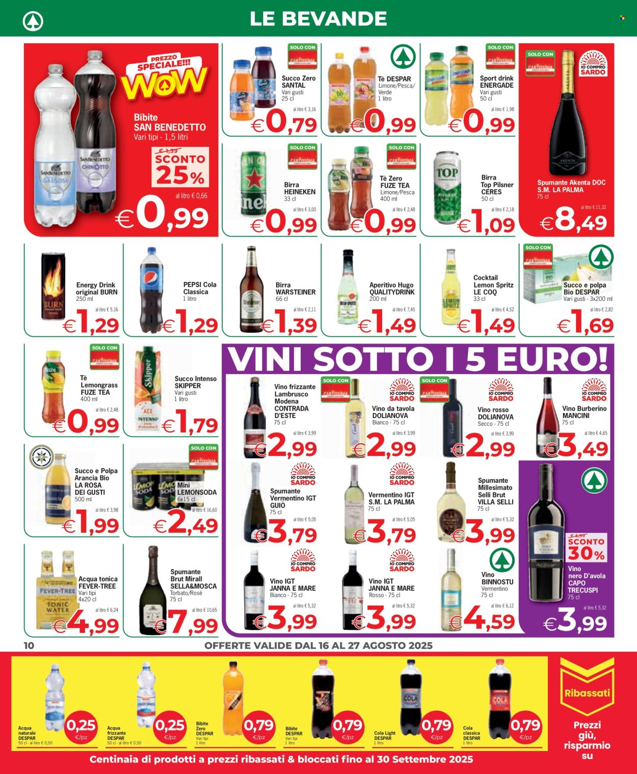 Volantino Eurospar - 16/8/2025 - 27/8/2025. Pagina 10