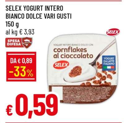 SELEX YOGURT INTERO BIANCO DOLCE VARI GUSTI