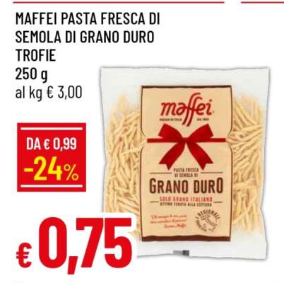 MAFFEI PASTA FRESCA DI SEMOLA DI GRANO DURO TROFIE