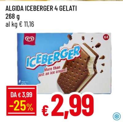 ALGIDA ICEBERGER 4 GELATI
