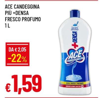 ACE CANDEGGINA PIÙ +DENSA FRESCO PROFUMO 1 L