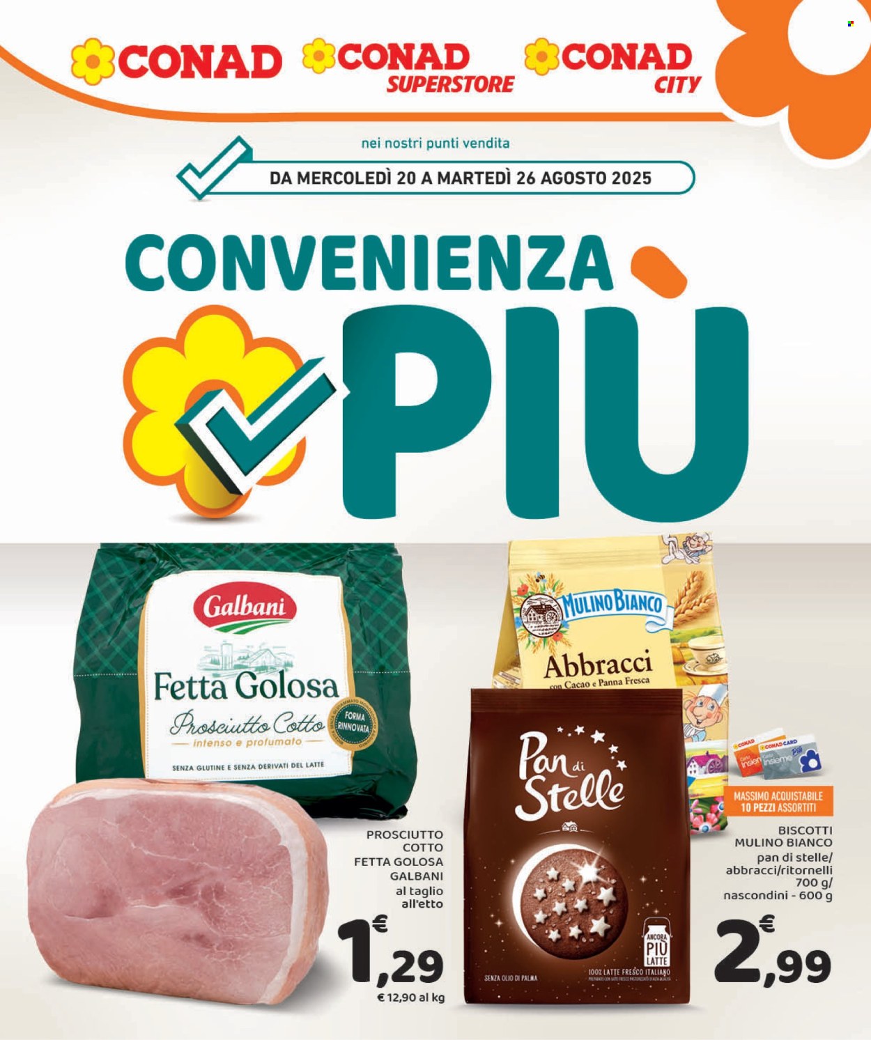 Volantino Conad - 20/8/2025 - 26/8/2025. Pagina 1