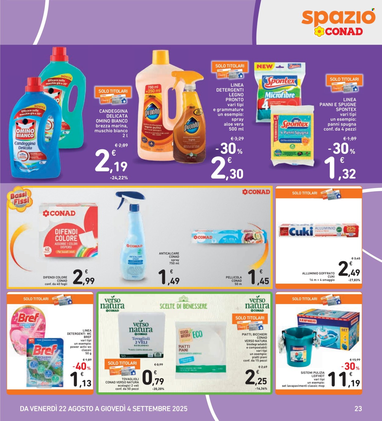 Volantino Spazio Conad - 22/8/2025 - 4/9/2025. Pagina 23