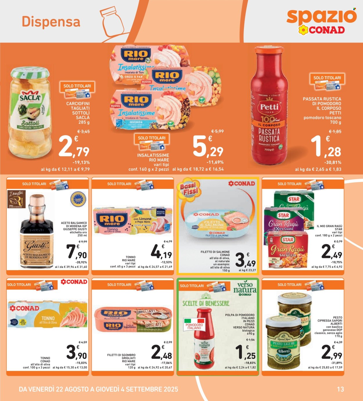 Volantino Spazio Conad - 22/8/2025 - 4/9/2025. Pagina 13