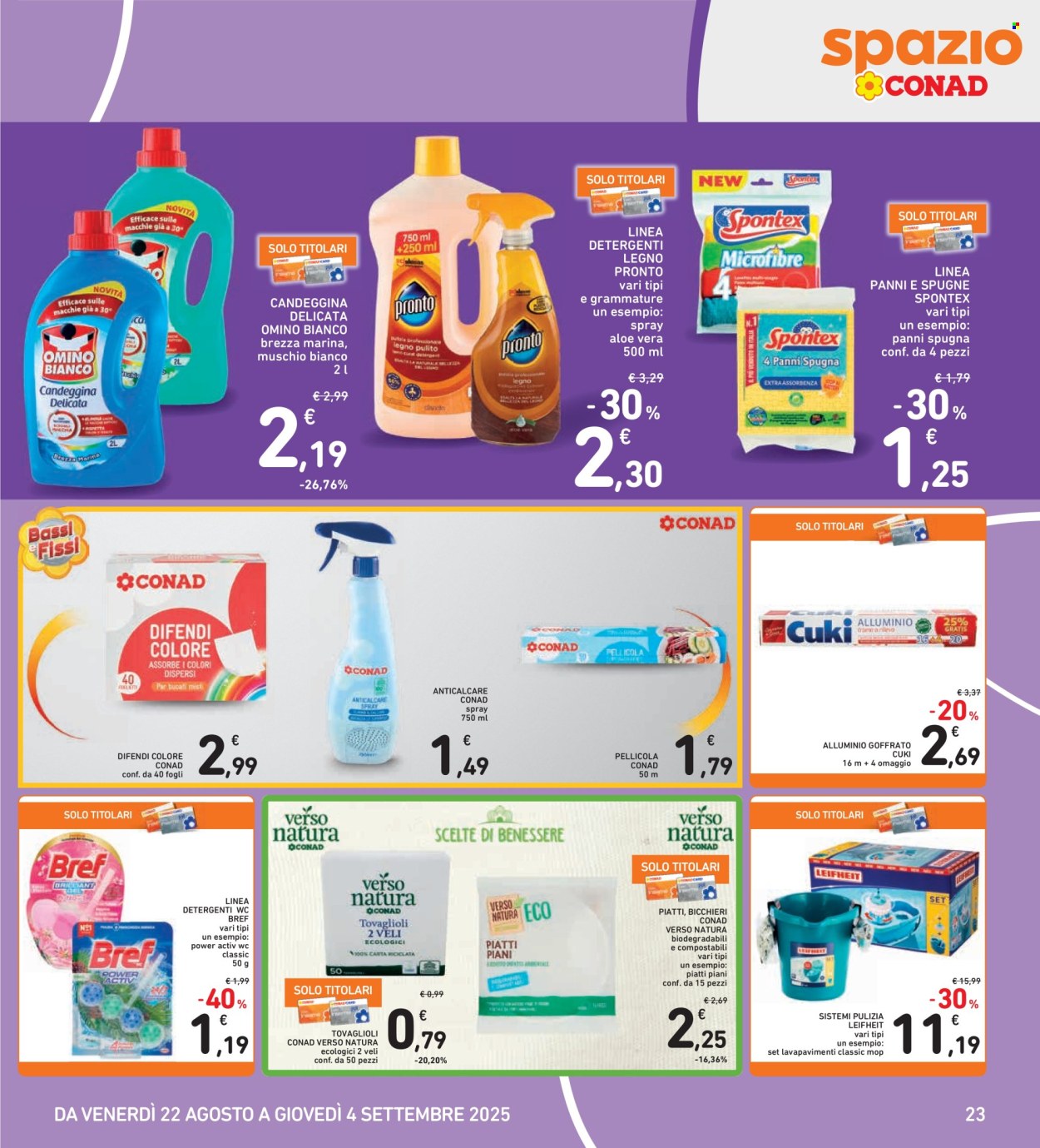 Volantino Spazio Conad - 22/8/2025 - 4/9/2025. Pagina 23
