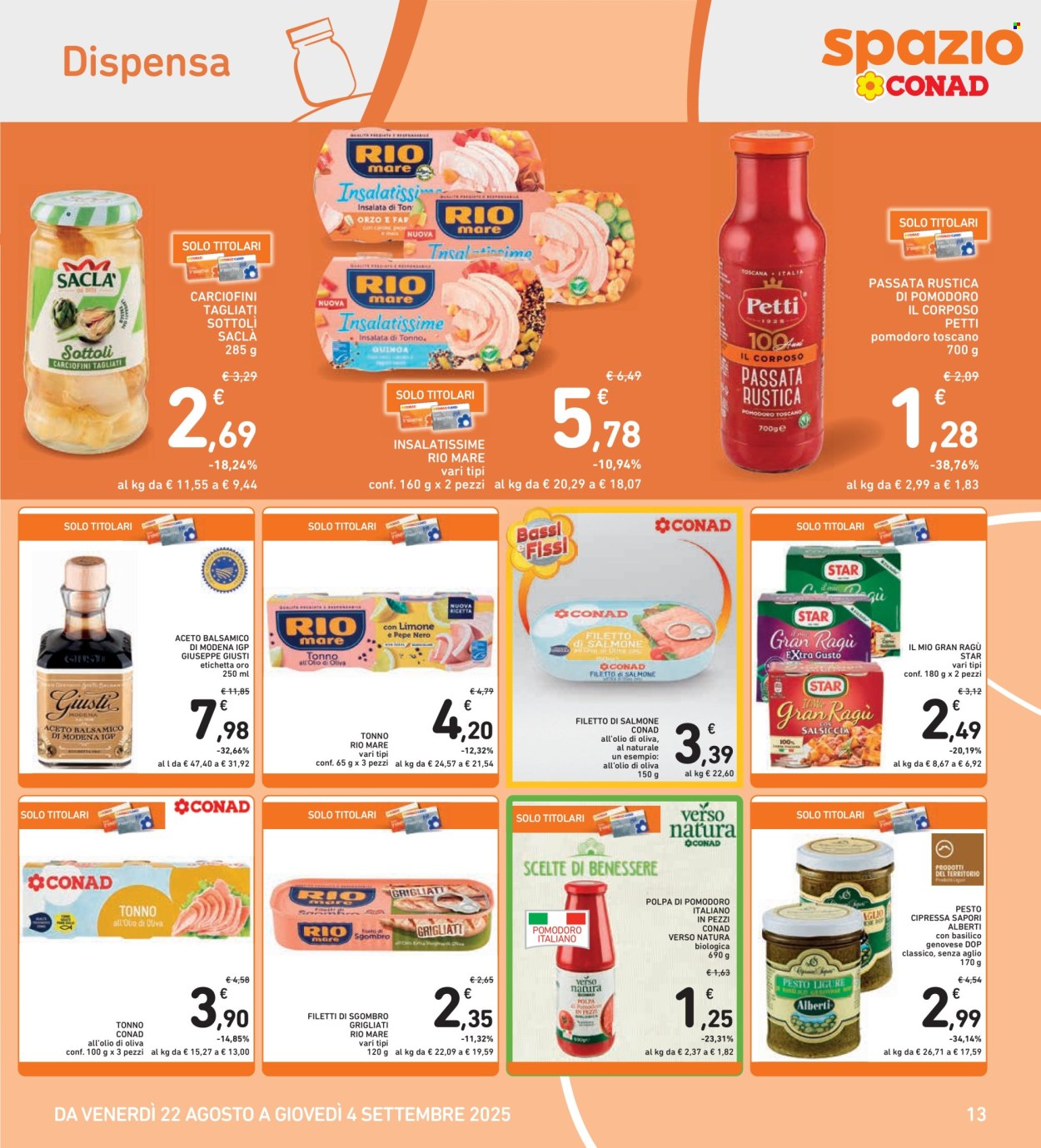 Volantino Spazio Conad - 22/8/2025 - 4/9/2025. Pagina 13