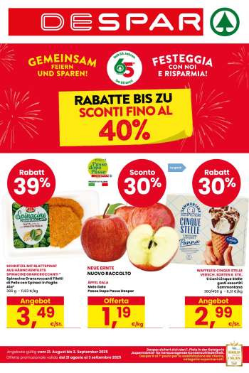 Volantino Despar - 21/8/2025 - 3/9/2025.