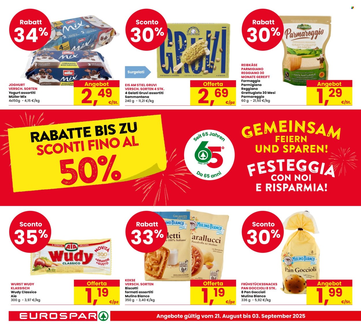 Volantino Eurospar - 21/8/2025 - 3/9/2025. Pagina 2