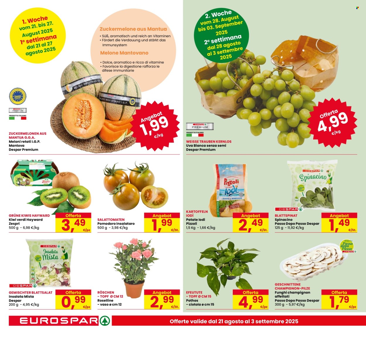 Volantino Eurospar - 21/8/2025 - 3/9/2025. Pagina 4