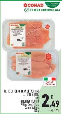 PETTO DI POLLO, FESA DI TACCHINO A FETTE SOTTILI