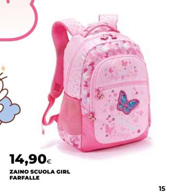ZAINO SCUOLA GIRL FARFALLE