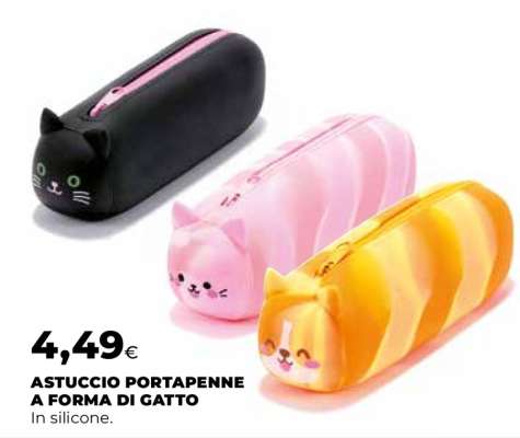 Astuccio portapenne a forma di gatto