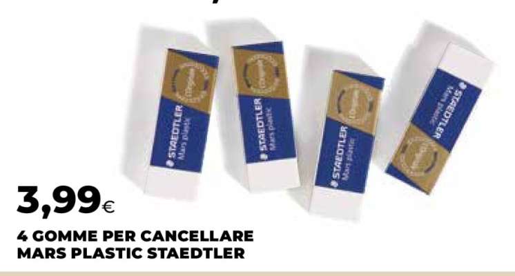 4 GOMME PER CANCELLARE MARS PLASTIC STAEDTLER