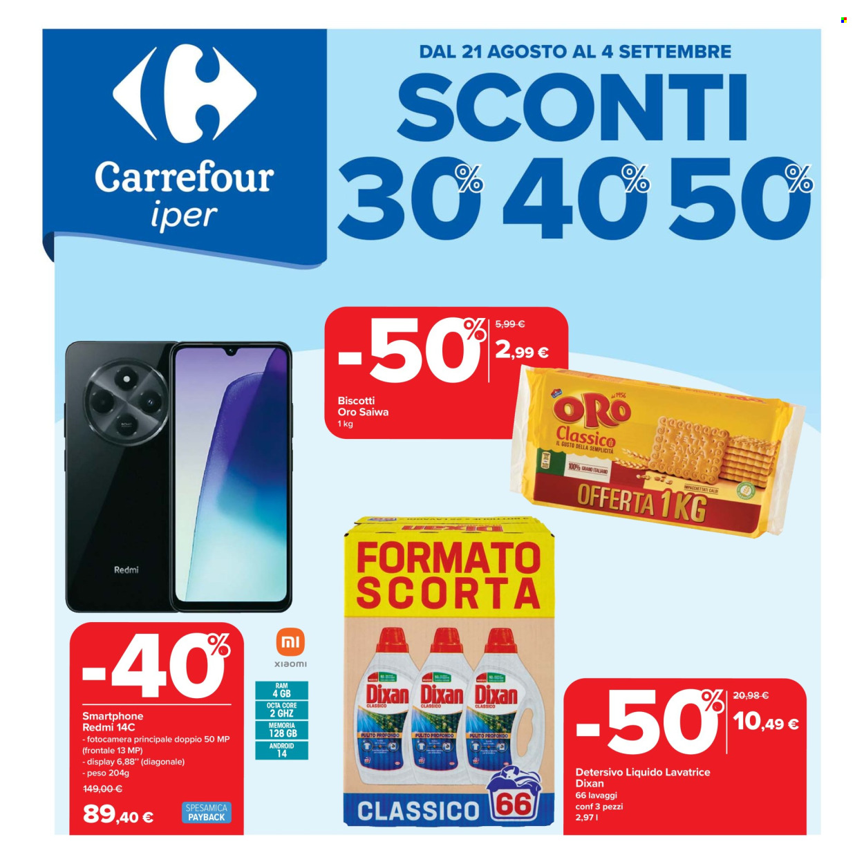 Volantino Carrefour - 21/8/2025 - 4/9/2025. Pagina 1