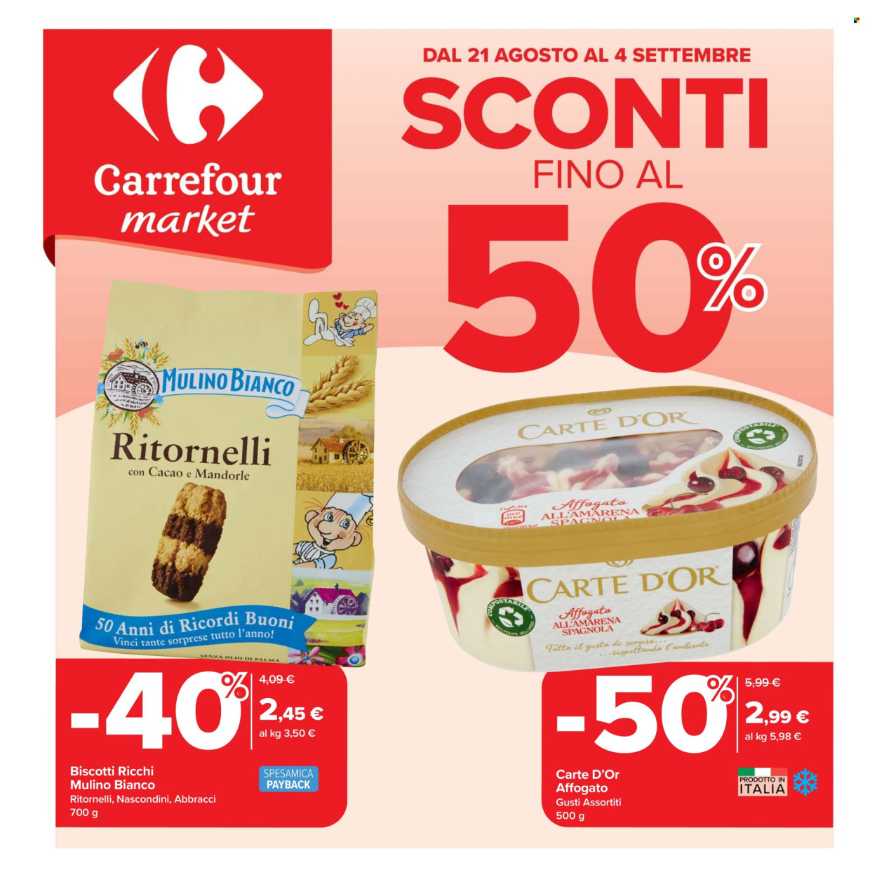 Volantino Carrefour - 21/8/2025 - 4/9/2025. Pagina 1