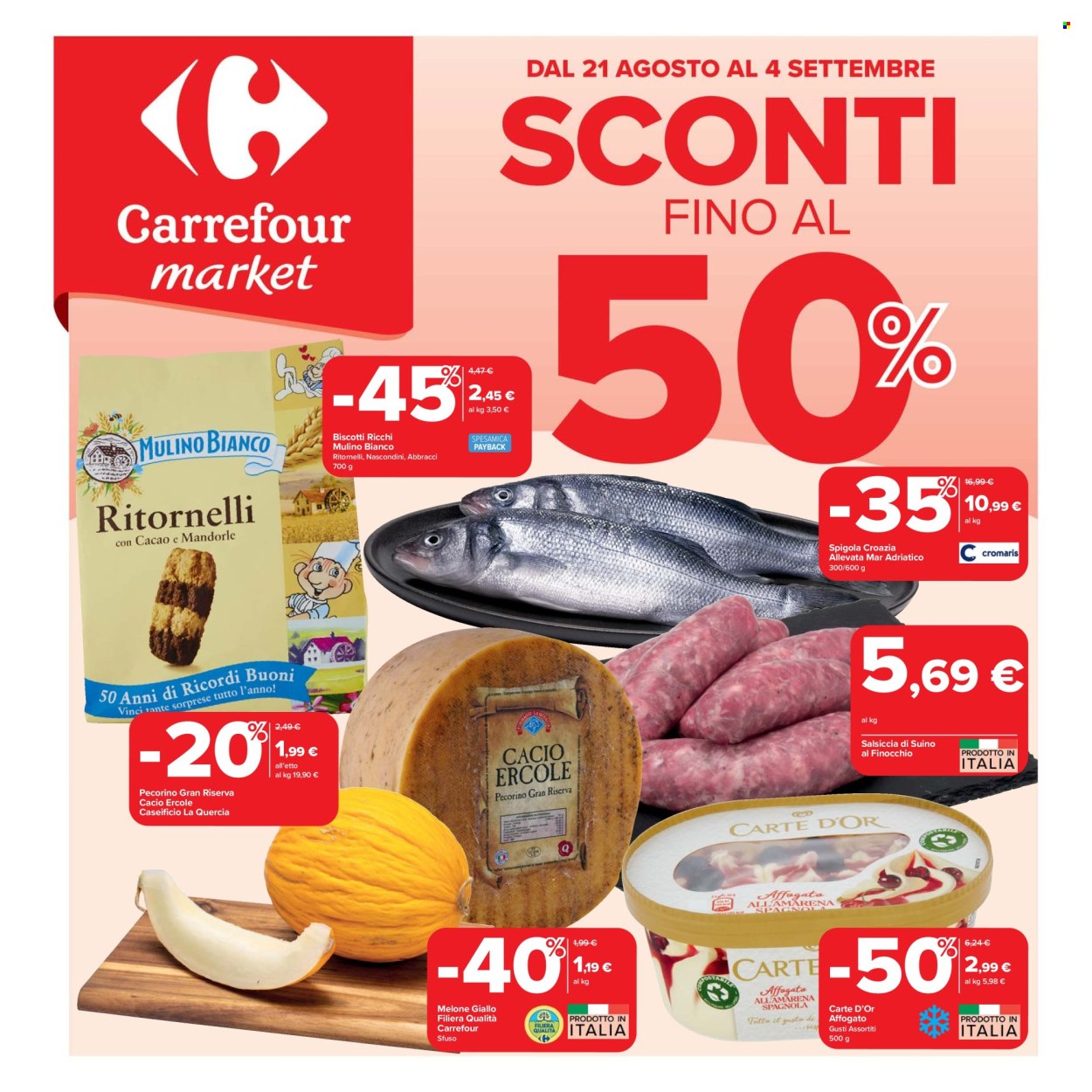 Volantino Carrefour - 21/8/2025 - 4/9/2025. Pagina 1