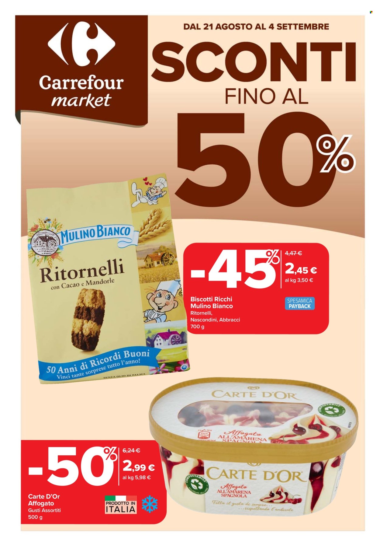 Volantino Carrefour - 21/8/2025 - 4/9/2025. Pagina 1