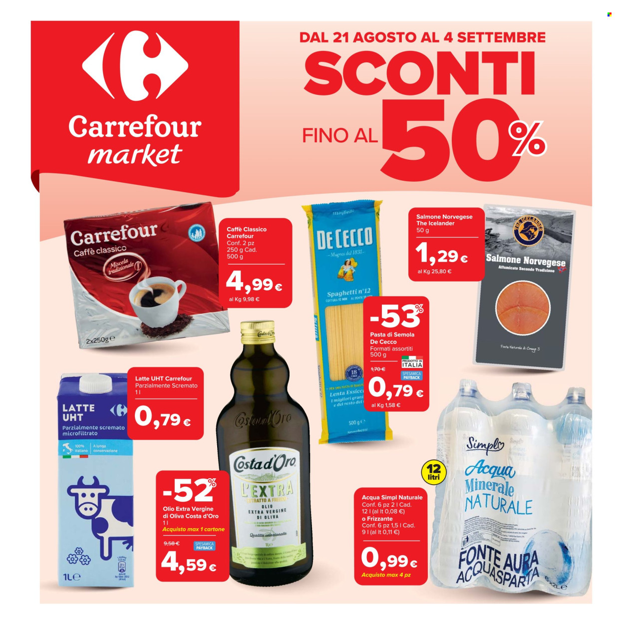 Volantino Carrefour - 21/8/2025 - 4/9/2025. Pagina 1