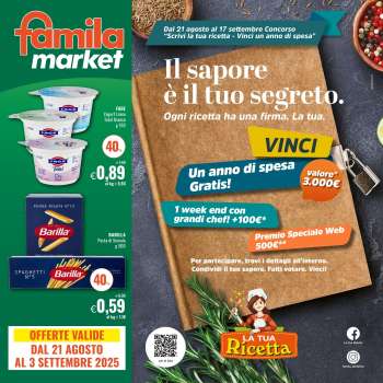 Volantino Famila - 21/8/2025 - 3/9/2025.