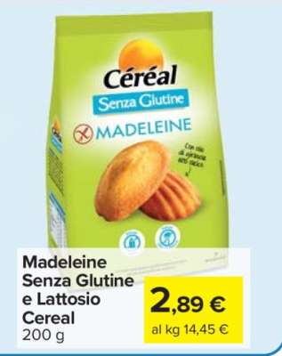 Madeleine senza Glutine e Lattosio Cereal