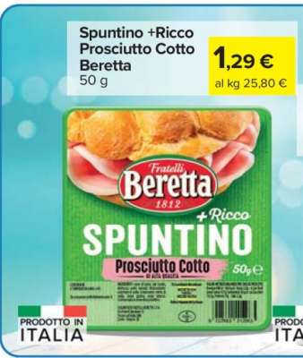 Spuntino +Ricco Prosciutto Cotto Beretta