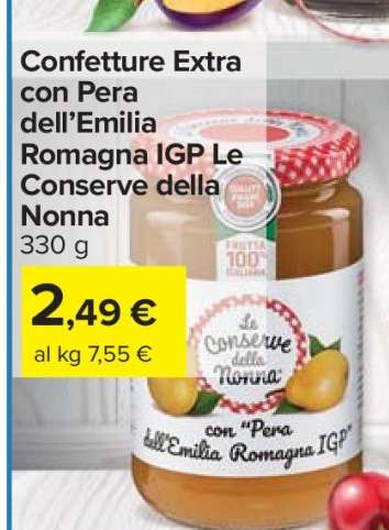 Confetture Extra con Pera dell’Emilia Romagna IGP Le Conserve della Nonna