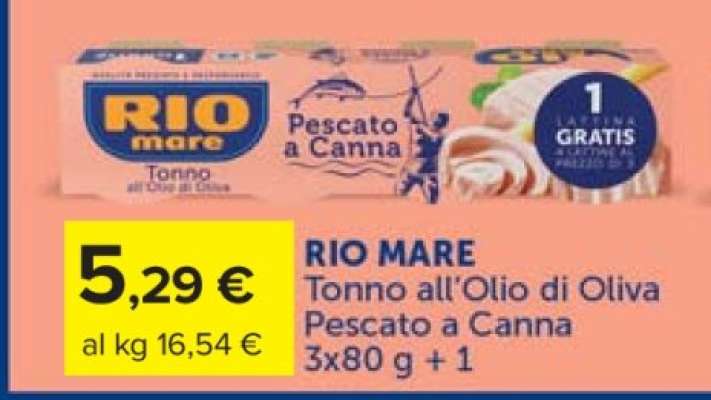 RIO MARE Tonno all'Olio di Oliva Pescato a Canna