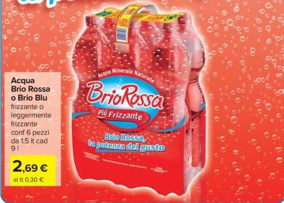 Acqua Brio Rossa o Brio Blu