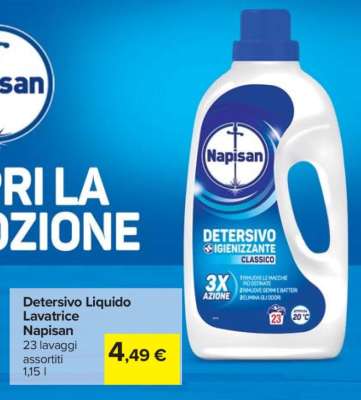 Detersivo Liquido Lavatrice Napisan