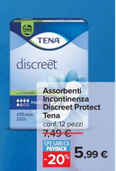 Assorbenti Incontinenza Discreet Protect Tena