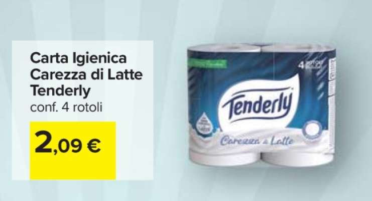 CARTA IGIENICA CAREZZA DI LATTE TENDERLY