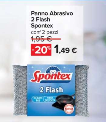 Panno Abrasivo 2 Flash Spontex