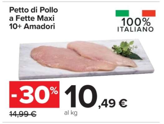 Petto di Pollo a Fette Maxi 10+ Amadori