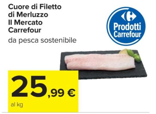 Cuore di Filetto di Merluzzo Il Mercato Carrefour