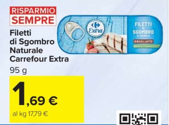 Filetti di Sgombro Naturale Carrefour Extra