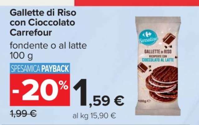 Gallette di Riso con Cioccolato Carrefour