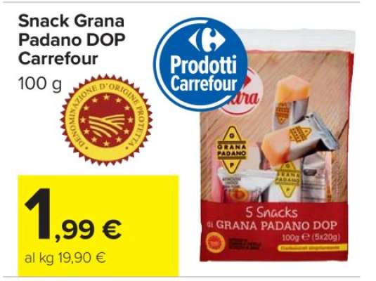 Snack Grana Padano DOP Carrefour